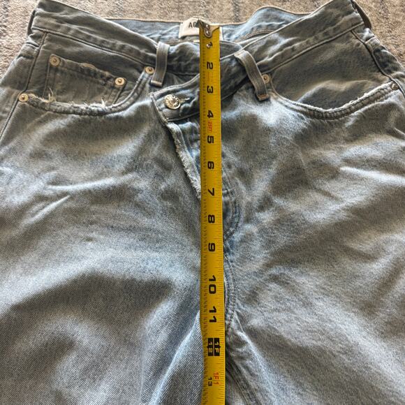 AGOLDE Criss Cross Upsized High Rise Distressed Hem Jean - Suburbia Size 28 - Picture 6 of 11